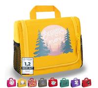 GRINSEZWERGE Kulturtasche für Kinder und Erwachsene - 12 Motive | Reise Kulturbeutel für Damen und Herren | Kosmetiktasche zum Aufhängen | Waschbeutel Waschtasche Reisetasche für Jungen und Mädchen