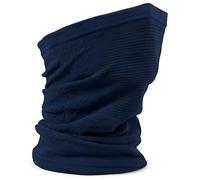 GripGrab Freedom Warp Knit Nahtloses Fahrrad Multifunktionshalstuch Gestrickter Seamless Schlauchschal mit Atemzone, Navy Blau