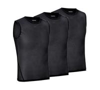 GripGrab Ultralight Mesh Ärmelloses Unterhemd 3er Pack schwarz / XXL