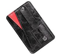 GRIRIW 1stück RFID Leder Handy Halterung Mit Selbstklebendem Kartenetui Multifunktionale Tasche Für Kreditkarten Und Id-Karten Farbe Zufällig