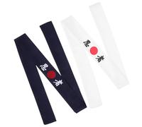 GRIRIW 2 Stück Japanische Baumwoll Stirnbänder Atmungsaktive und Hautfreundliche Koch und Sport Accessoires für Damen und Herren
