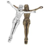 GRIRIW 2 Stück Teiliges Herren Vintage-Design aus Massivem Legierungsmetall Jesus Kruzifix Charms für Halsketten Armbänder und DIY Schmuckprojekte Klassische Religiöse Accessoires