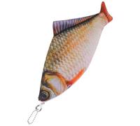 GRIRIW Fischförmiges Federmäppchen und Vielseitige Nutzung mit Reißverschluss aus Polyester Geräumiges Innenfach Kreatives und Realistisches Design für Schule und Make Up