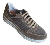 Grisport Stadtschuhe Argon Herren Leichte Sommerschuhe aus Leder und modischen Einsätzen aus Mesh herausnehmbare Einlegesohle, heu, 43 EU