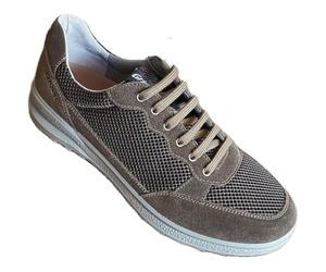 Grisport Stadtschuhe Argon Herren Leichte Sommerschuhe aus Leder und modischen Einsätzen aus Mesh herausnehmbare Einlegesohle