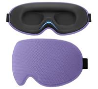 Gritin Schlafmaske für Seitenschläfer Herren & Damen Bequem 3D Schlafbrille | Atmungsaktive Lichtblockierend, Ergonomische Augenmaske, Verstellbar Gummiband, für Nickerchen, Flugzeug usw - Mittelviolett