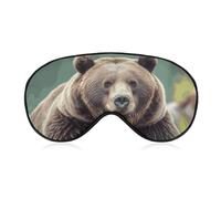 Grizzly Bear Augenmaske Schlafmaske Augenmasken für Schlaf Schlafmasken für Damen Herren Schlafmaske Reise Augenmaske Schlafmaske Verdunkelung Lustige Schlafmaske Niedliche Schlafmaske