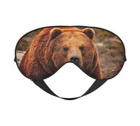 Grizzly Bear doppelseitige weiche Verdunkelungs-Augenmaske, Entspannung, Nulldruck, Nachtschlaf-Augenmaske