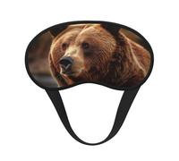 Grizzly Bear Schlafmaske für Seitenschläfer, lichtblockierende Nachtmasken zum Schlafen, Augenmaske für Damen und Herren, Augenabdeckung, weicher, bequemer Augenschatten für Reisen, Nickerchen