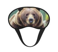 Grizzly Bear Schlafmaske für Seitenschläfer, Verdunkelungs-Augenmaske für Damen und Herren, Nulldruck-Schlafmasken, weiche, atmungsaktive Augenabdeckung, bequeme Augenbinde, Lidschatten für