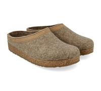 Haflinger Grizzly Torben Damen, Herren Wollfilz Hausschuhe Clogs torf, Kork-Latex-Fußbett, 1929118/47