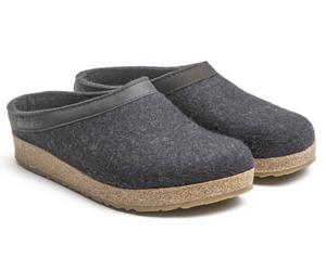 Grizzly TorbenHausschuhWollfilzingraphit