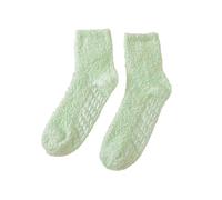 (Grn) 1 Paar Damensocken Atmungsaktive einfarbige Thermo Ersatz Bodensocken