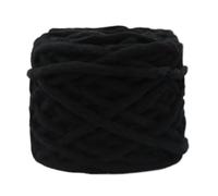 Grobes Chenillegarn 100g/ball Chenille Knitting Yarn Soft Ice Strip Line Cotton DIY Wool For Hand Scarf Thick(20-black)
