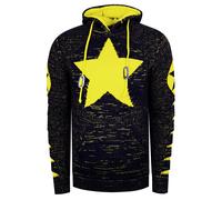 Grobstrick Comic Kapuzen-Pullover L