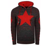 Grobstrick Comic Kapuzen-Pullover S