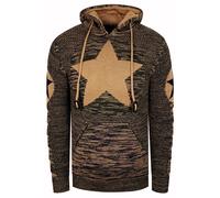 Grobstrick Comic Kapuzen-Pullover XL