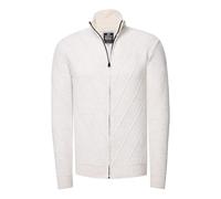 Strickjacke RUSTY NEAL, Herren, Gr. XXXL, beige (ecru), 70% Polyacryl, 30% Baumwolle, unifarben, casual, hoch geschlossener Ausschnitt, Langarm, Strickjacken, mit Stehkragen und durchgehendem Reißvers