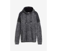 Grobstrick-Kapuzenpullover mit Bikerdetails 48/50 (M)