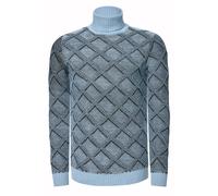 Grobstrick mit Karomuster Rollkragen-Pullover L