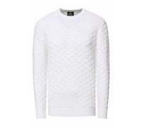 Grobstrick mit Muster Einfarbig Rundhals-Pullover L