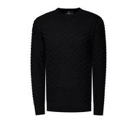 Grobstrick mit Muster Einfarbig Rundhals-Pullover XL