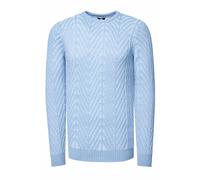 Strickpullover RUSTY NEAL, Herren, Gr. XL, blau (hellblau), 70% Polyacryl, 30% Baumwolle, unifarben, casual, normal, Rundhals, Langarm, Pullover, mit angesagtem Design (90610416-XL) hellblau