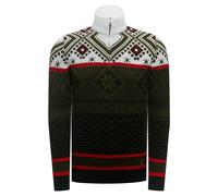 Strickpullover RUSTY NEAL, Herren, Gr. XXL, grün (khaki), 70% Polyacryl, 30% Baumwolle, mehrfarbig, unifarben, normal, ohne Ausschnitt, Pullover Strickpullover, mit winterlichem Muster (97988555-XXL) 