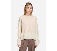 Strickpullover BETTY BARCLAY "Damen Grobstrick-Pullover mit Effektgarn", Damen, Gr. 44, beige, Strick, Obermaterial: 43% Polyacryl, 40% Polyamid, 17% Polyester., lässig geschnitten normal, U-Boot-Auss