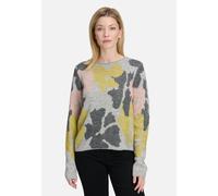 Strickpullover BETTY BARCLAY "Damen Grobstrick-Pullover mit Jacquard", Damen, Gr. 36, patch grau, grün, Strick, Obermaterial: 67% Polyacryl, 33% Polyester., figurumspielend normal, Rundhals, Pullover 