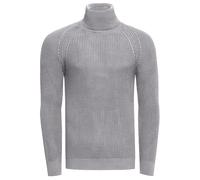 Rollkragenpullover RUSTY NEAL, Herren, Gr. M, grau, 50% Baumwolle, 50% Polyacryl, unifarben, normal, hoch geschlossener Ausschnitt, Pullover, mit kuscheligem Rollkragen (91846253-M) grau