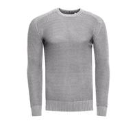 Grobstrick Slim Fit Rundhals-Pullover S