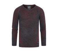 Strickpullover RUSTY NEAL, Herren, Gr. L, grau (anthrazit), 70% Polyacryl, 30% Baumwolle, mehrfarbig, unifarben, normal, V-Ausschnitt, Pullover, mit ausgefallenem Strickmuster (56607548-L) anthrazit
