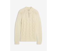 Grobstrick-Troyer mit Zopfmuster aus weichem Baumwollmix 64/66 (3XL)