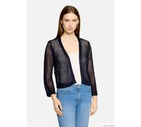 Betty Barclay Damen Grobstrickjacke mit Lochmuster 42, dunkelblau