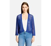 Strickjacke BETTY BARCLAY "Damen mit Lochmuster", Damen, Gr. 36, blau (electric blau), Strick, Obermaterial: 100% Polyacryl, Basic, gerade normal, V-Ausschnitt, Strickjacken Strickjacke (31411725-36)