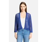 Strickjacke BETTY BARCLAY "Damen mit Lochmuster", Damen, Gr. 46, electric blau, Strick, Obermaterial: 100% Polyacryl, Basic, gerade normal, V-Ausschnitt, Strickjacken Strickjacke (31411725-46) electri
