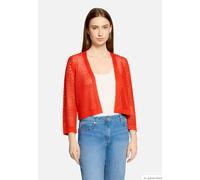 Grobstrickjacke mit Lochmuster Hibiscus Red 38