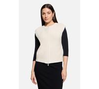 Grobstrickjacke ohne Arm beige 42