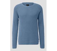 Grobstrickpullover mit Wascheffekt und Rollkante S blau 2170367.6245.S