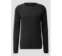 Grobstrickpullover mit Wascheffekt und Rollkante S schwarz 2170367.9999.S