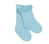 Grödo Baby Baumwollsocke (Bio) Vollfrottee Elasthan mit Umschlag Uni Blau 56/62