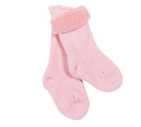 Grödo Baby-Baumwollsocke Vollfrottee mit Umschlag Uni Rosa 68/74