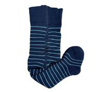 Grödo Baby Frottee-Strumpfhose geringelt Bio Baumwolle Elasthan Marine-Gletscher 00: 56/62