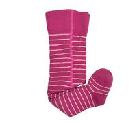 Grödo Baby Frottee-Strumpfhose geringelt Bio Baumwolle Elasthan Sangria-Bonbonrosé 00: 56/62