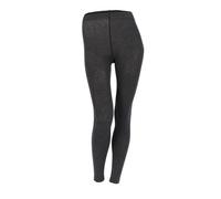 grödo Damen Legging uni glatt gestrickt Baumwolle (Bio) mit Elasthan Anthrazit 38/40
