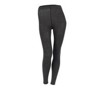 grödo Damen Legging uni glatt gestrickt Bio Baumwolle mit Elasthan Anthrazit 38/40