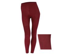 grödo Damen Legging uni Ripp Strick Baumwolle (Bio) mi Elasthan Burgund 36/38