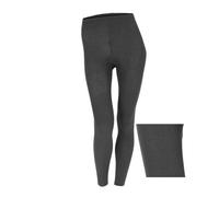 grödo Damen Legging uni Ripp Strick Bio Baumwolle mi Elasthan Catrame 40/42