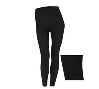 grödo Damen Legging uni Ripp Strick Bio Baumwolle mi Elasthan Schwarz 44/46